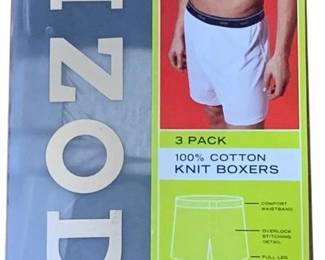 333 - IZOD 3 Pack 100% Cotton Knit Boxers - new in pack sz Large - 36-38
