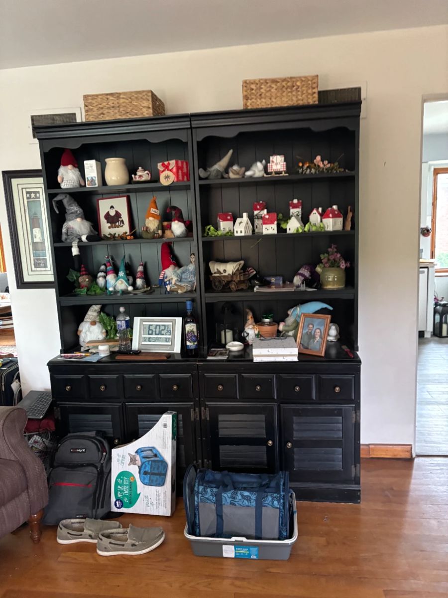 Cabinets with misc glassware