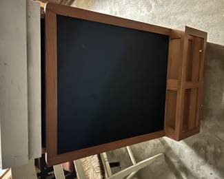 Chalkboard cabinet. 