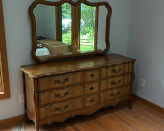Dresser and mirror part of set