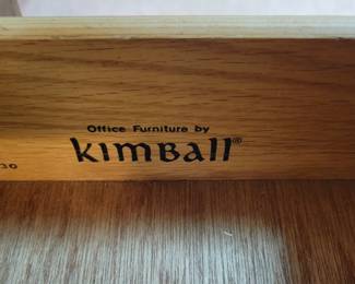 Kimball name in drawer