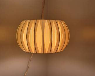Gorgeous mid-century hanging lamp. Unknown manufacturer.