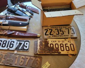 Vintage license plates 1910 to present day. About 50 available
