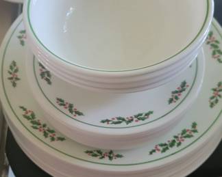 Corelle WINTER HOLLY dishes