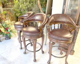 Bar stools like this retail new for $300 each. Priced way, way under at our sale :)