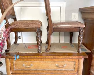 Also from the Ernest Hemingway Collection by Thomasville. The armoire is pictured in two pieces. Beautiful detail and craftsmanship.