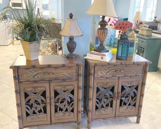 These little palm cabinets have the nicest cutout detail on the cabinet doors.