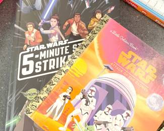 Children's books -- like this Little Golden Book Star Wars series, Spiderman, etc.