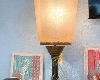 Two retro lamps in the MCM style.