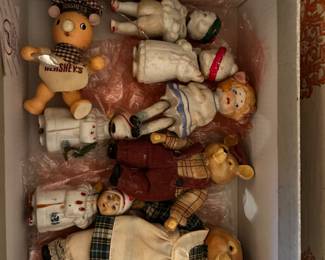Box of Vintage Victorian Dolls