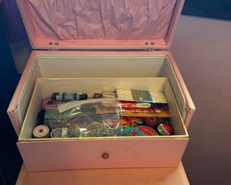 Sewing Chest and Notions