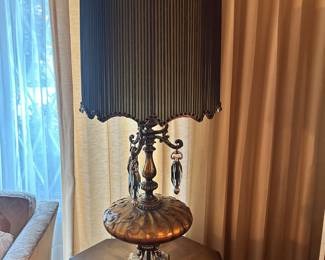 Pair of Vintage Hollywood Regency Lamps w Original Shades