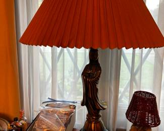 Vintage Asian Brass Lamp