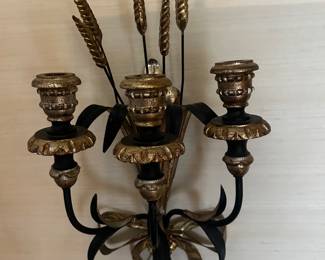 Pair of Hollywood Regency Italian Wall Sconces