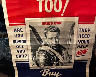 It’s Your War Too! War Bonds Poster w Erie’s Lt. Col. Philip Cochran