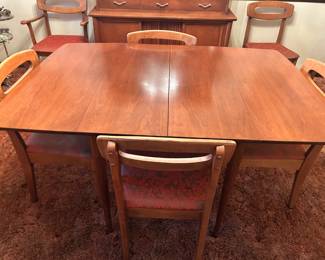 Mid-Century Dining Table w 6 Chairs