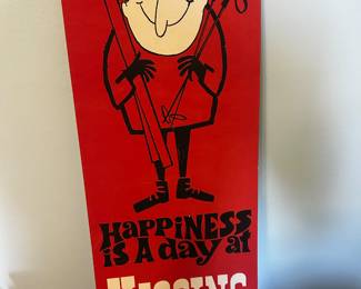 Vintage Kissing Bridge Sign