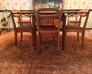 Mid-Century Dining Table w 6 Chairs