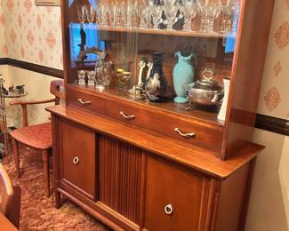 Mid-Century 2 Piece China Cabinet