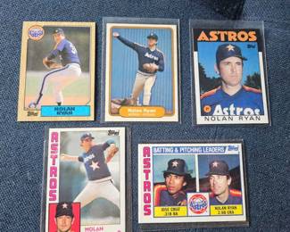 Nolan Ryan Lot of 5 Baseball Cards