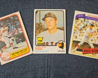 Boston Red Sox Trading Card Lot of 3 Fisk and Yastrzemski