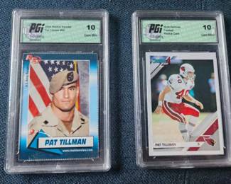 Pat Tillman 2019 Donruss Rookie and Rookie Review Cards Graded