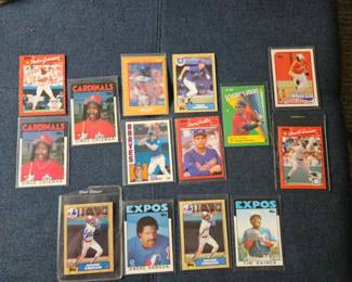 Baseball Card Lot of 14 St Louis Atlanta Montreal White Sox Andre Dawson signed card