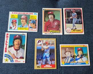 Mike Schmidt Phillies Lot of 6 Two Signed