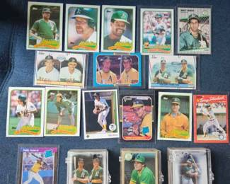 Oakland Athletics Lot of 3 Different Year Teams 85 thru 87 and More