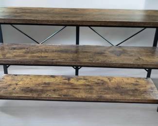 Wood And Metal Bookcase