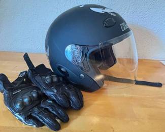 HJC Motorcycle Helmet and Gloves