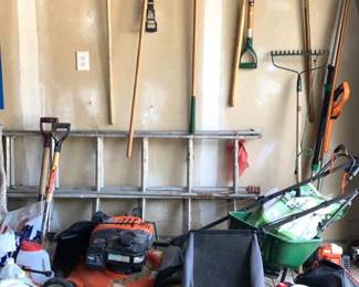 Garage Lawn And Garden Tools, Husqvama GasPowered Lawnmower, Automotive More