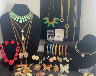 Gold Toned Colorful Jewelry Collection