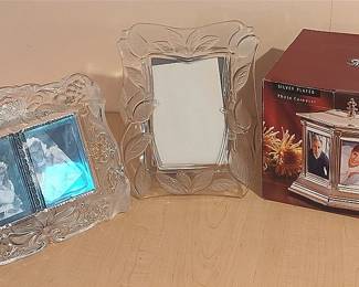Crystal And Silver Plated Picture Frames