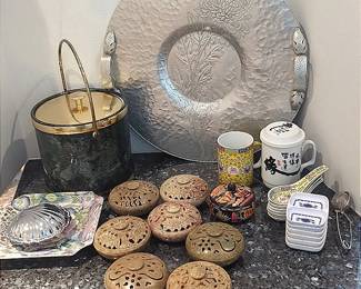 Soapstone Dishes, Mugs, Ice Bucket, Other Misc