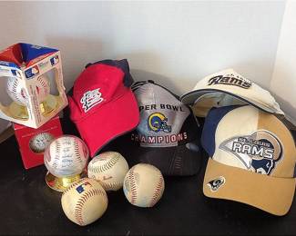 Baseball Caps And Baseballs