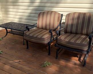 Wrought Iron Patio Chairs and Table