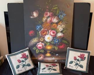 Canvas Print 3 Tapestry Pillows