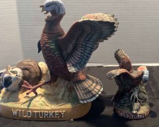 2 1980s Wild Turkey Decanters