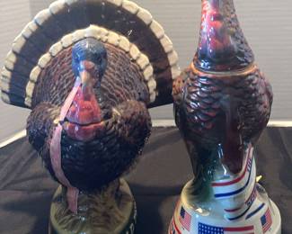 2 1980s Wild Turkey Decanters
