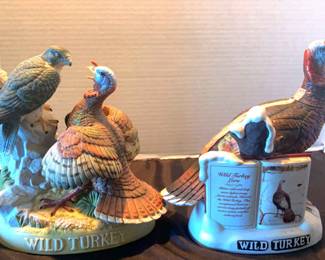 2 1980s Wild Turkey Decanters