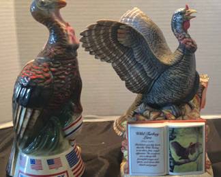 2 1980s Austin Nichols Wild Turkey Decanters