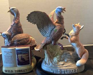 2 1980s Wild Turkey Decanters