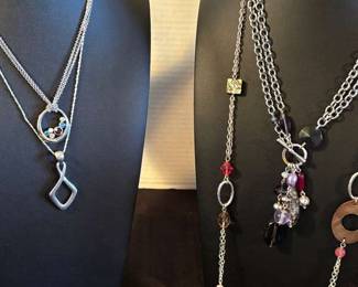 4 Jewel Tone Bead Necklaces
