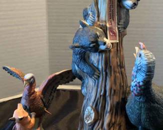 2 1980s Porcelain Wild Turkey Decanters