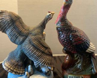 2 1980s Austin Nichols WIld Turkey Decanters