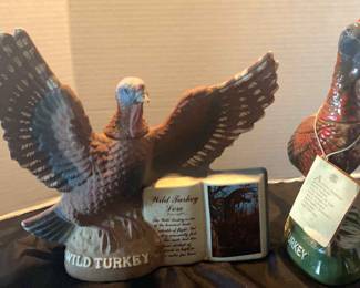 2 1980s Wild Turkey Decanters