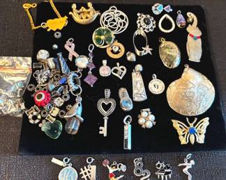 Sterling Charms, Pendants, Beads, Etc