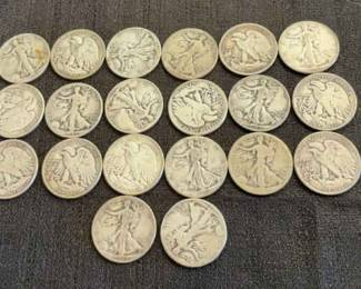 American Walking Liberty Half Dollar Coins