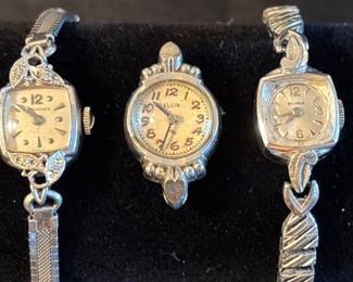 14k Gold Dial Vintage Longines 10k Benrus Elgin Watches